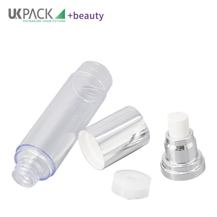Sliver 15ml 30ml 50ml 80ml 100ml 120ml Lotion / Cream Airless Bottle Personal Care Cosmetic Packaging Conatiner UKA31