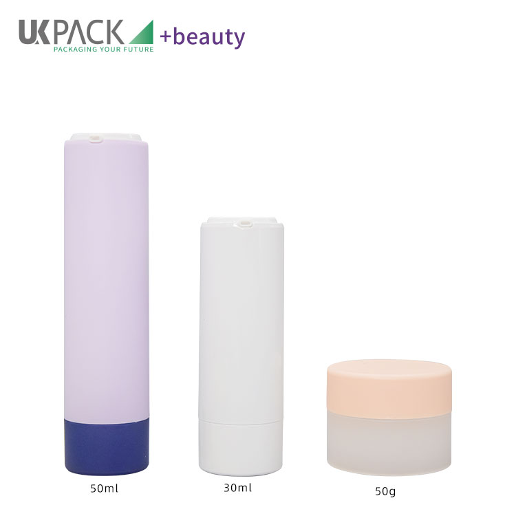 Luxury Skincare Packaging Set Replaceable Bottom Rotary 30ml 50ml PP Airless Bottle 50g PP Cream Jar