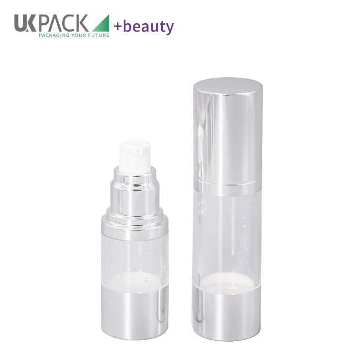 Sliver 15ml 30ml 50ml 80ml 100ml 120ml Lotion / Cream Airless Bottle Personal Care Cosmetic Packaging Conatiner UKA31