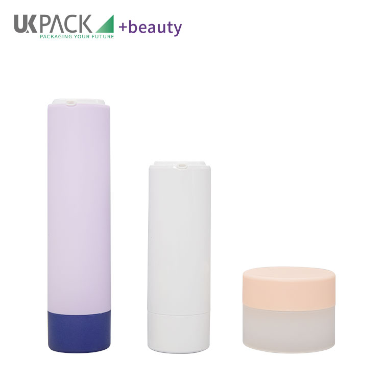 Luxury Skincare Packaging Set Replaceable Bottom Rotary 30ml 50ml PP Airless Bottle 50g PP Cream Jar