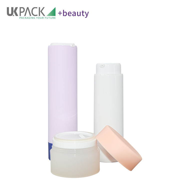 Luxury Skincare Packaging Set Replaceable Bottom Rotary 30ml 50ml PP Airless Bottle 50g PP Cream Jar