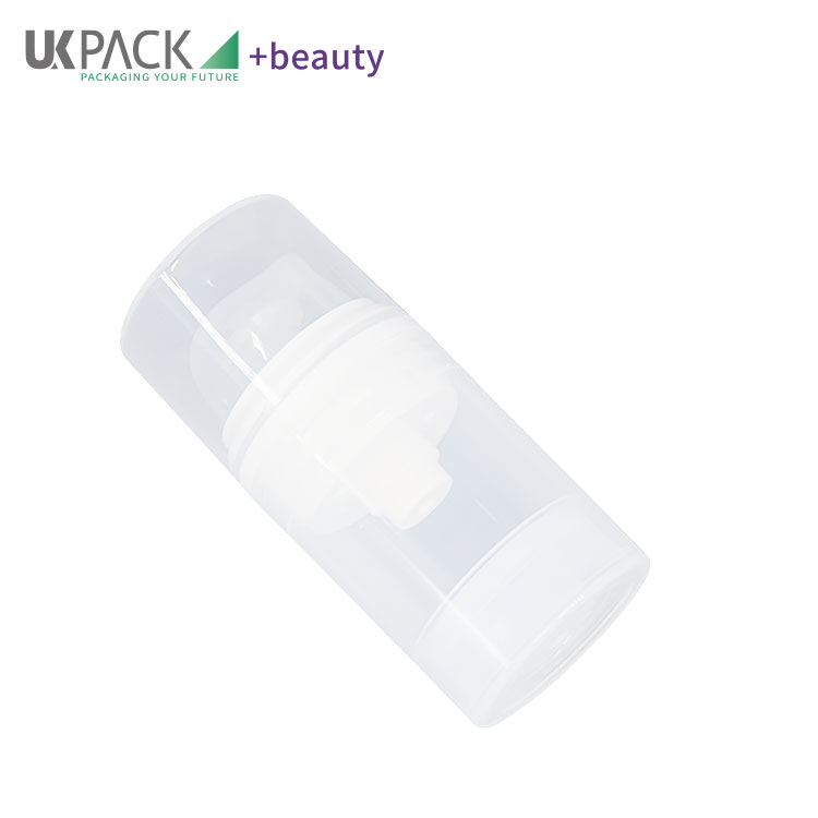 All Plastic Airless Pump Bottles Personal Care Lotion Cream Cosmetic Packaging 15ml 30ml 50ml