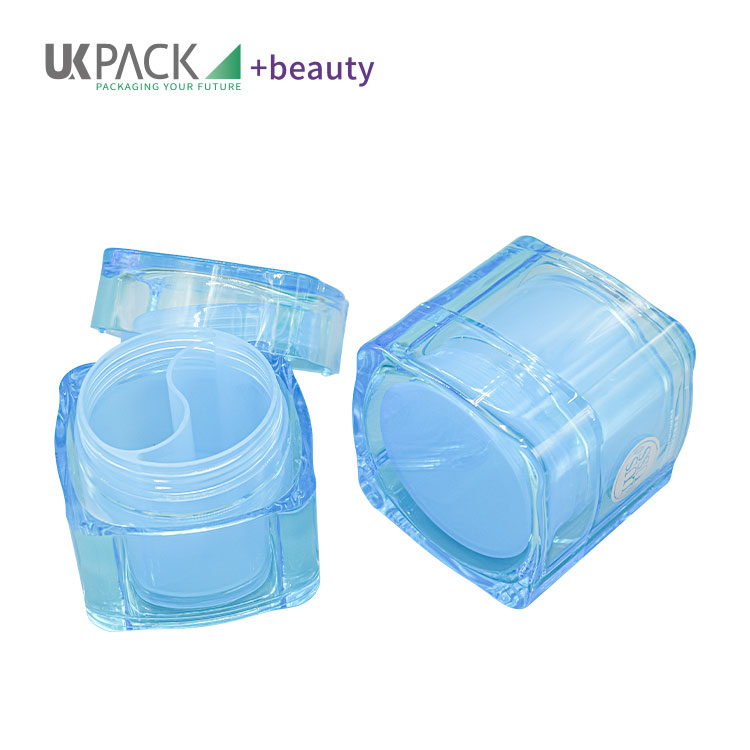 Acrylic Dual Container Cosmetic Cream Jars For Skincare 280g UKC43