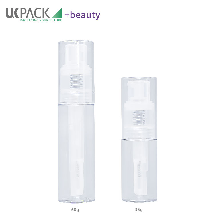 35ml / 60ml Customized Color And Logo PET Plastic Powder Sprayer Bottle Skin Care Packaging UKP10