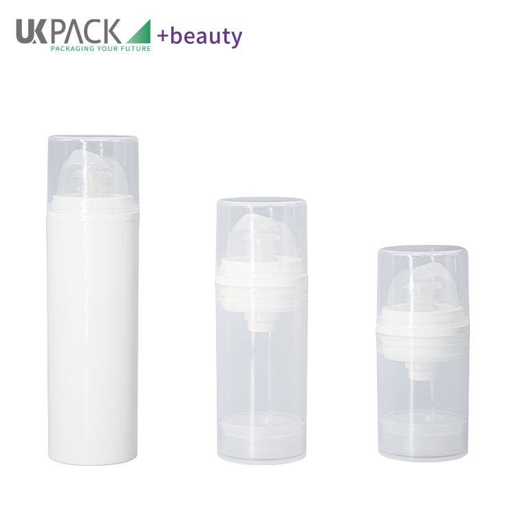 All Plastic Airless Pump Bottles Personal Care Lotion Cream Cosmetic Packaging 15ml 30ml 50ml