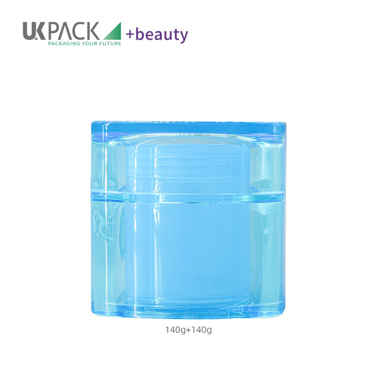 Acrylic Dual Container Cosmetic Cream Jars For Skincare 280g UKC43