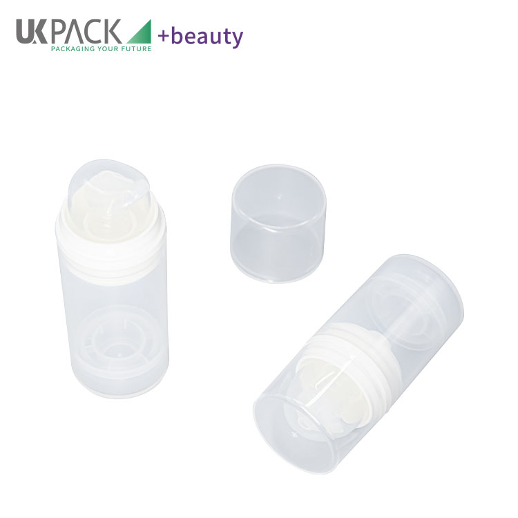 All Plastic Airless Pump Bottles Personal Care Lotion Cream Cosmetic Packaging 15ml 30ml 50ml