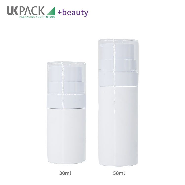 Replaceable PCR PP Vacuum Airless Bottle Baby Sunscreen Cosmetic Packaging 30ml 50ml