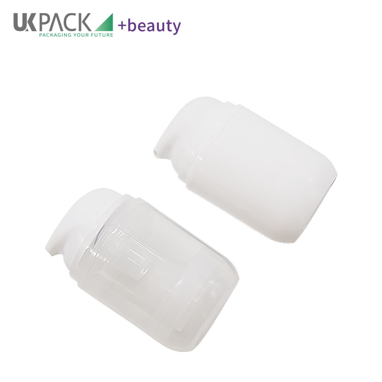 50ml PP Airless Bottle Sunscreen Packaging Oval Flat Vacuum PCR Bottle
