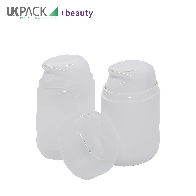 50ml PP Airless Bottle Sunscreen Packaging Oval Flat Vacuum PCR Bottle