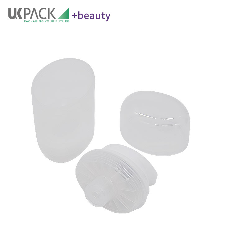 50ml PP Airless Bottle Sunscreen Packaging Oval Flat Vacuum PCR Bottle