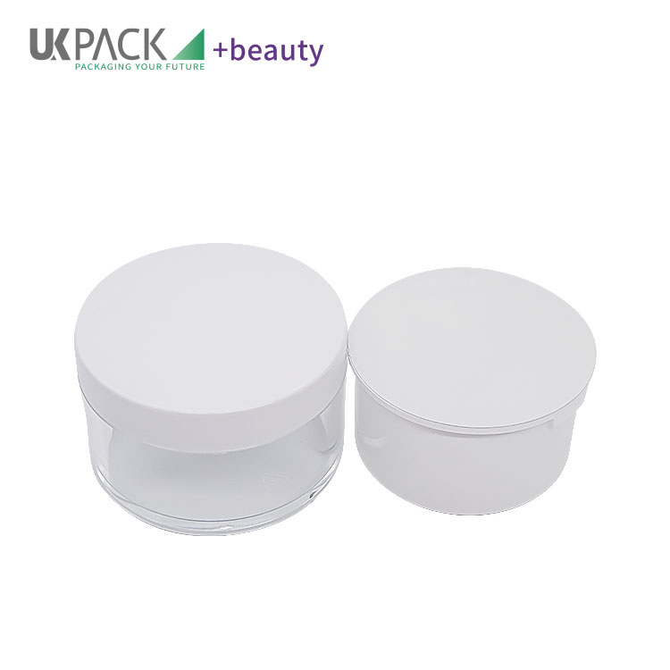 Refillable Plastic Cream Jar With Aluminum Foil Sealing Clear 50ml 100ml 200ml