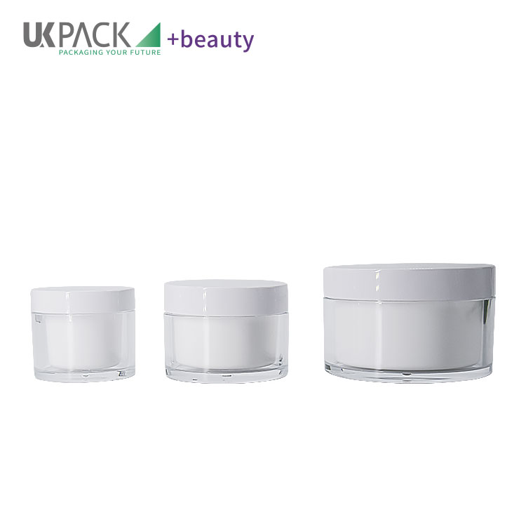 Refillable Plastic Cream Jar With Aluminum Foil Sealing Clear 50ml 100ml 200ml