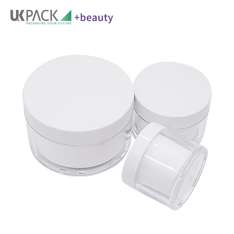 Refillable Plastic Cream Jar With Aluminum Foil Sealing Clear 50ml 100ml 200ml