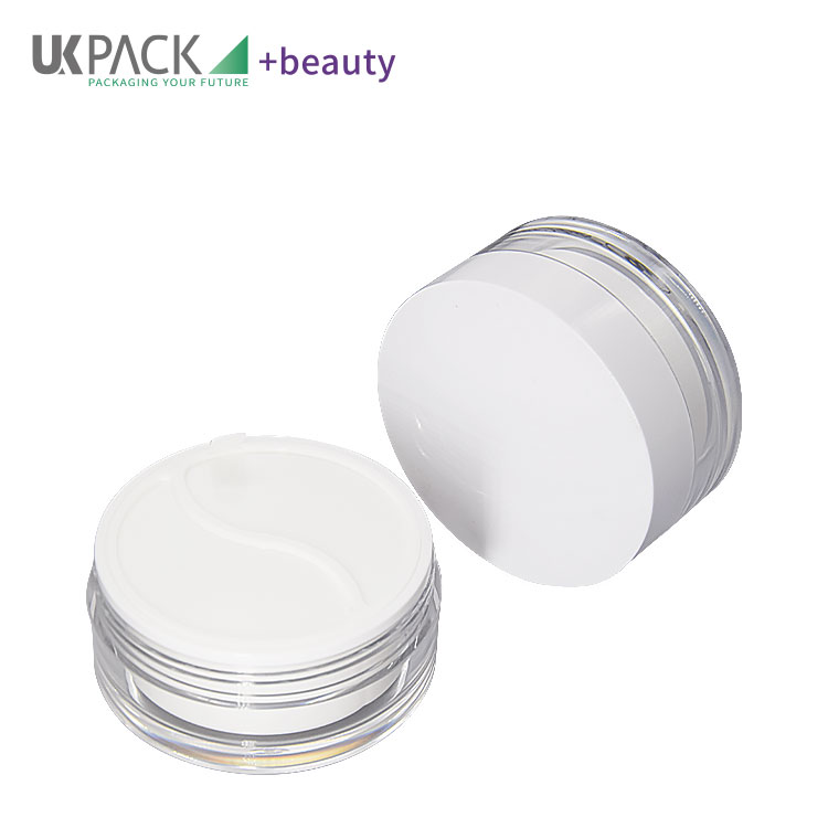50g+50g Customized Color And Customized Logo 2 Parts Cream Jar Cosmeic Packaging Face Cream Container UKC35