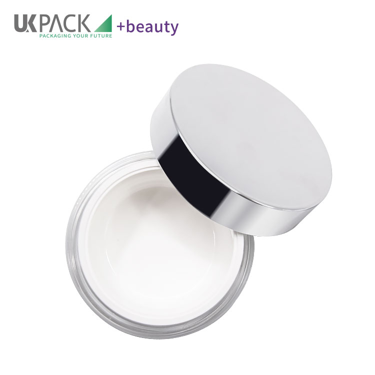 100g Customized Color and Customized Logo Round Acrylic Cream Jar cream,eye cream,mask Skin care packaging UKC03