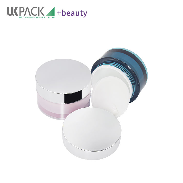 100g Customized Color and Customized Logo Round Acrylic Cream Jar cream,eye cream,mask Skin care packaging UKC03