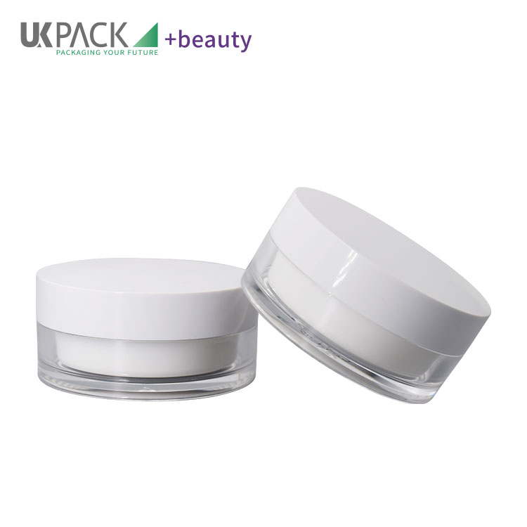 50g+50g Customized Color And Customized Logo 2 Parts Cream Jar Cosmeic Packaging Face Cream Container UKC35