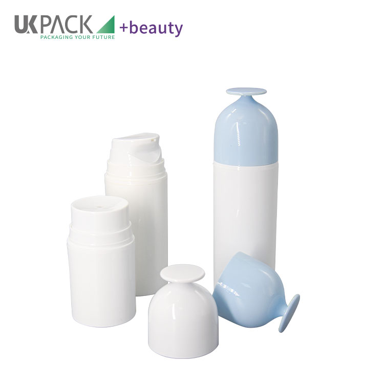30m 50ml 100ml 150ml 200ml PCR Airless Bottles For Creams Lotions Center Hole Output