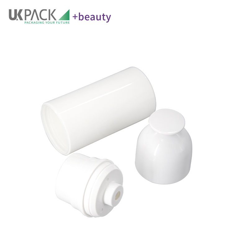 30m 50ml 100ml 150ml 200ml PCR Airless Bottles For Creams Lotions Center Hole Output