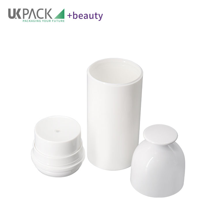 30m 50ml 100ml 150ml 200ml PCR Airless Bottles For Creams Lotions Center Hole Output