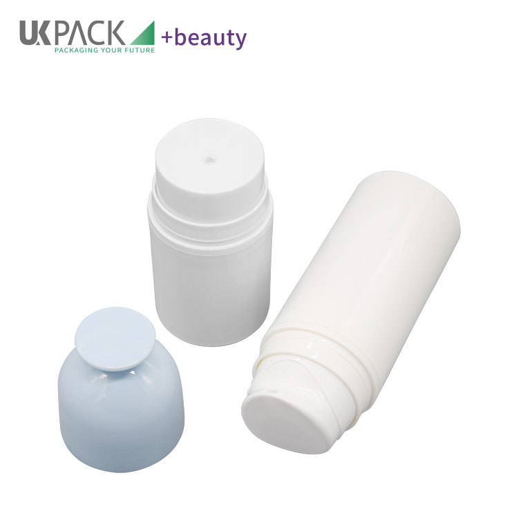 30m 50ml 100ml 150ml 200ml PCR Airless Bottles For Creams Lotions Center Hole Output