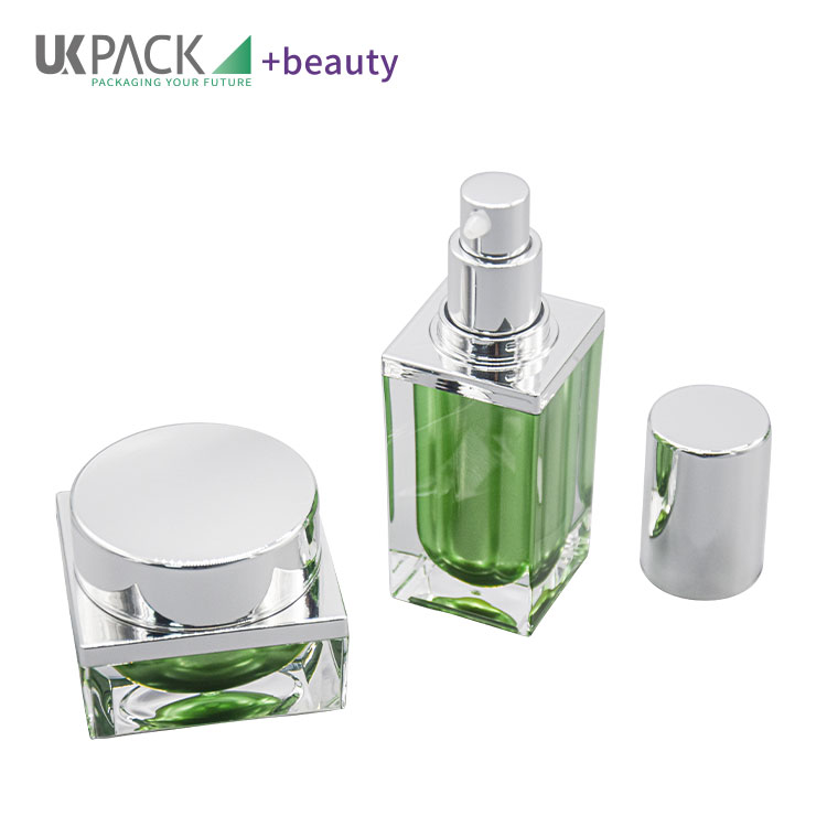 Luxury Acrylic Cosmetic Packaging Family Set Cream Jar 30g 50g Lotion Bottle 30ml 60ml 100ml