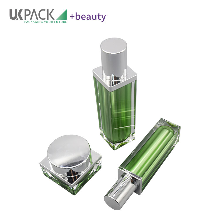 Luxury Acrylic Cosmetic Packaging Family Set Cream Jar 30g 50g Lotion Bottle 30ml 60ml 100ml
