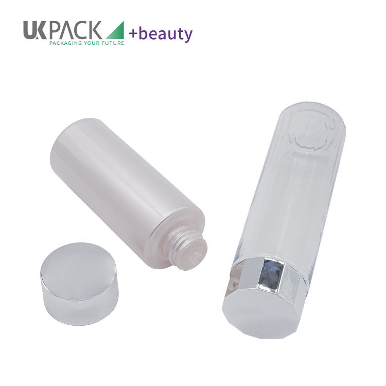 125ml 170ml Screw Cap PET Lotion Bottle For Makeup Remover Cosmetic Cleanser