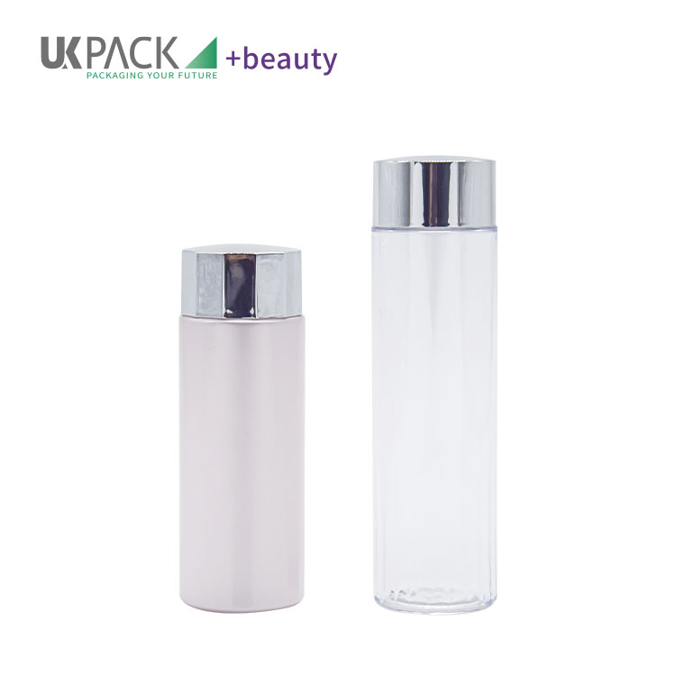 125ml 170ml Screw Cap PET Lotion Bottle For Makeup Remover Cosmetic Cleanser