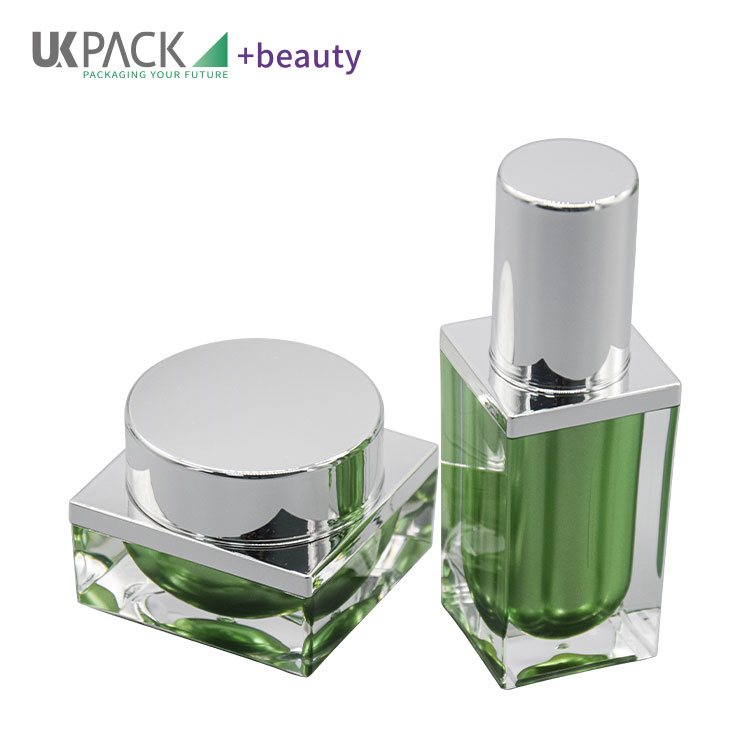 Luxury Acrylic Cosmetic Packaging Family Set Cream Jar 30g 50g Lotion Bottle 30ml 60ml 100ml