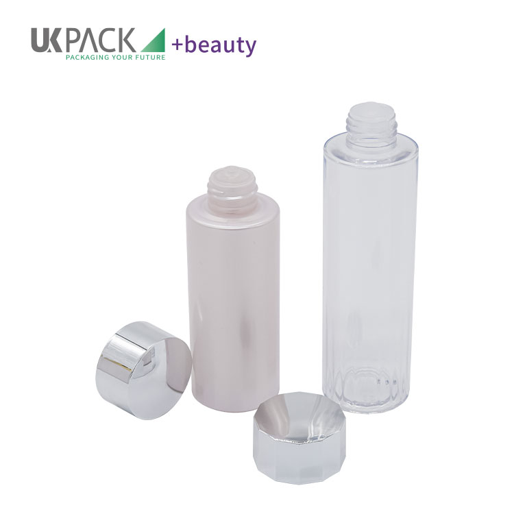 125ml 170ml Screw Cap PET Lotion Bottle For Makeup Remover Cosmetic Cleanser