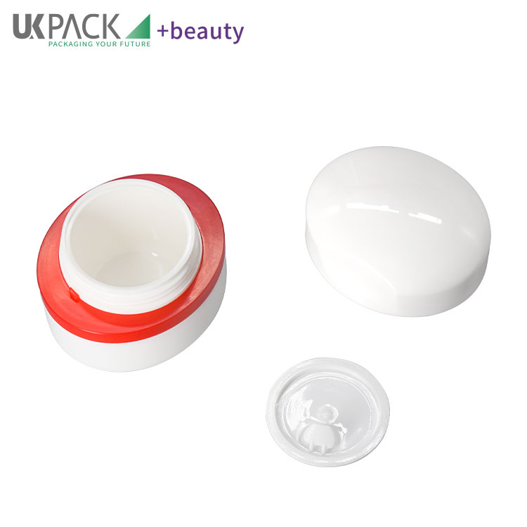 80ml Oval Lotion Cosmetic Pump Bottle Set With 25 / 45g PETG Jar
