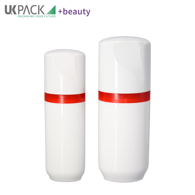 80ml Oval Lotion Cosmetic Pump Bottle Set With 25 / 45g PETG Jar