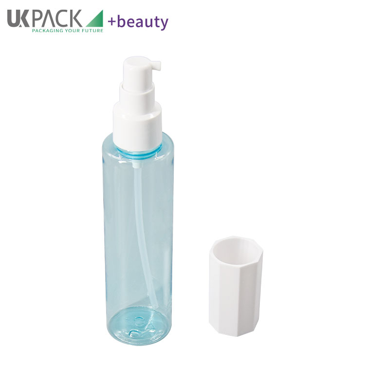 ABS Cap Blue 150ml Makeup Remover Pump Bottle Facial Cleansing Oil Bottle