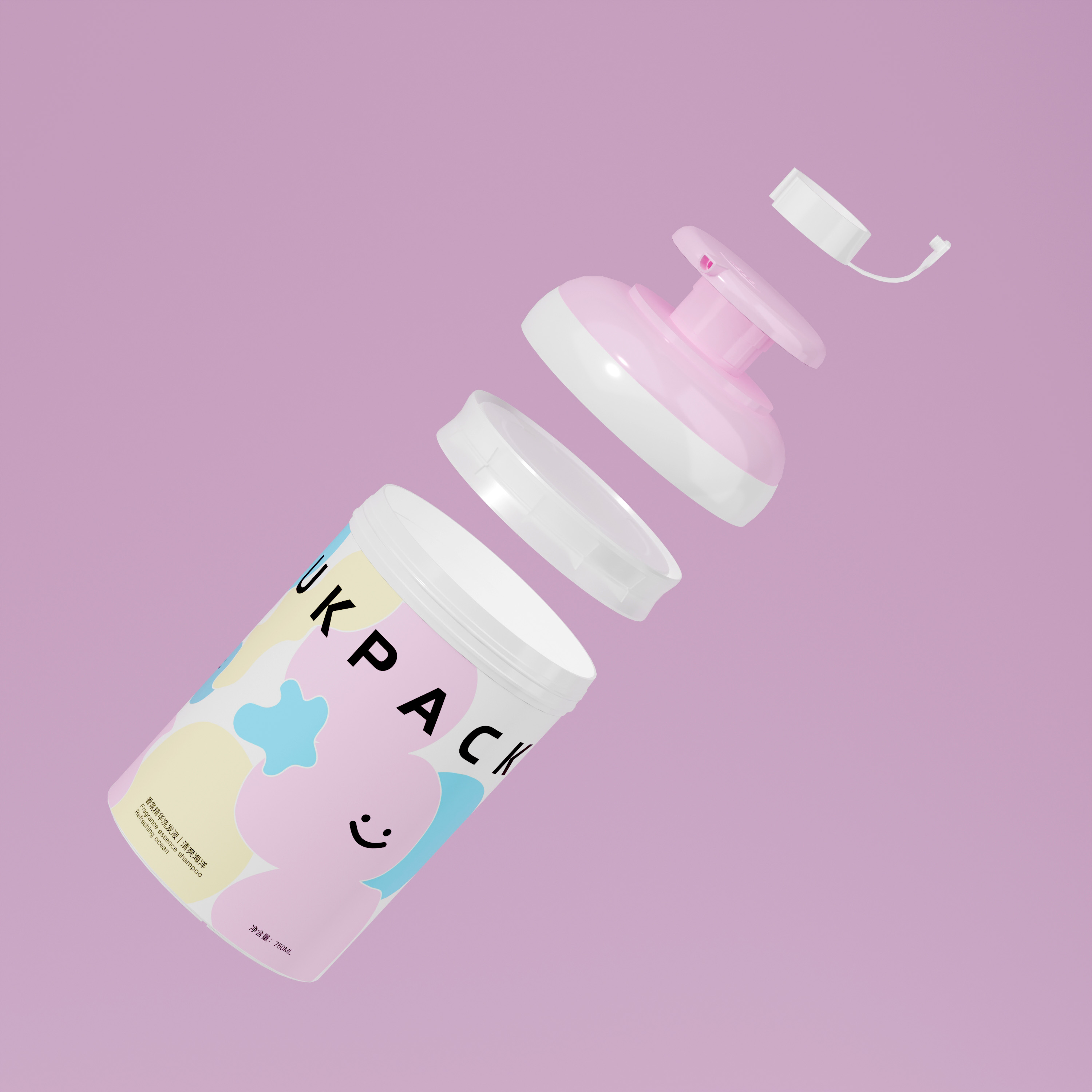 Best selling Airless bottle  Pp Airless Pump Bottle 300ml 400ml 500ml for Children