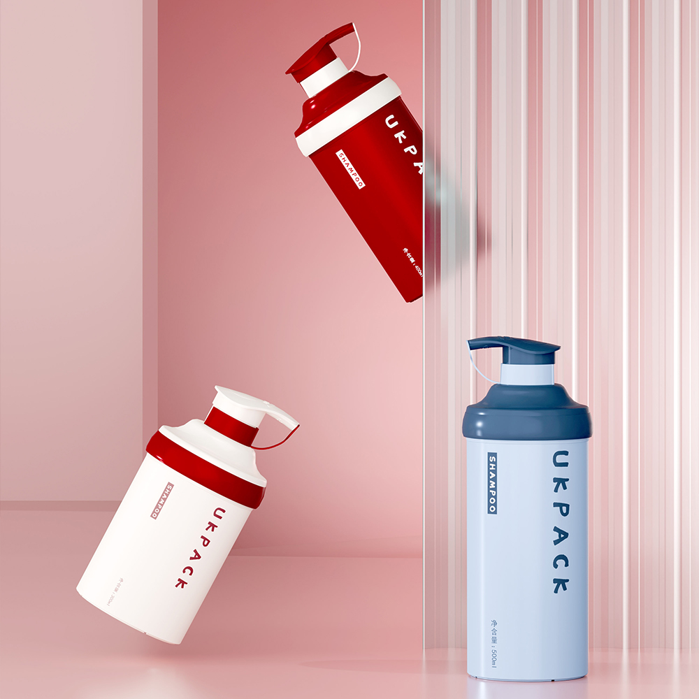 PP Airless Bottle 300ml 400ml 500ml Airless Pump Bottles Cosmetic High Viscosity Liquids UKA22