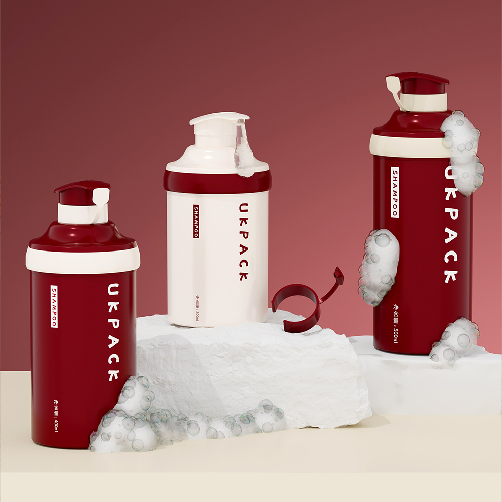 PP Airless Bottle 300ml 400ml 500ml Airless Pump Bottles Cosmetic High Viscosity Liquids UKA22