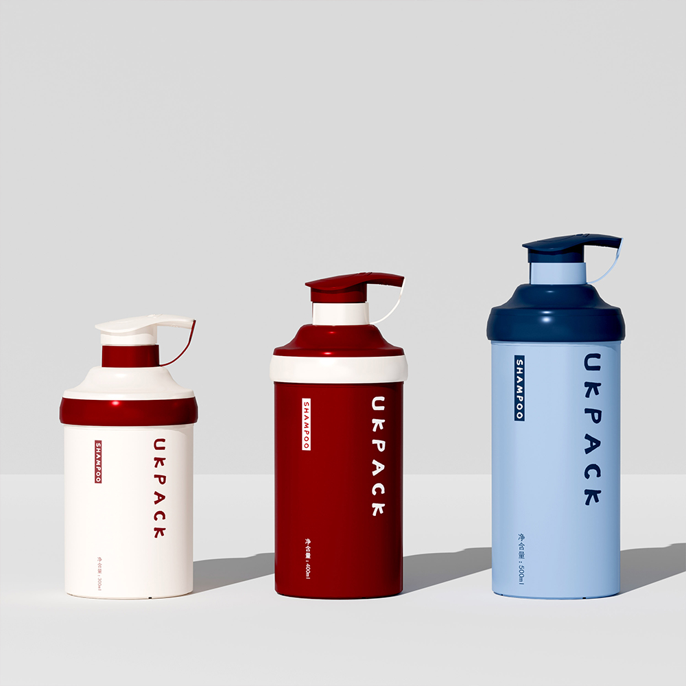 PP Airless Bottle 300ml 400ml 500ml Airless Pump Bottles Cosmetic High Viscosity Liquids UKA22