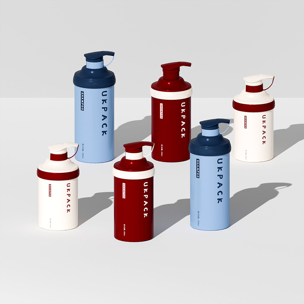 PP Airless Bottle 300ml 400ml 500ml Airless Pump Bottles Cosmetic High Viscosity Liquids UKA22