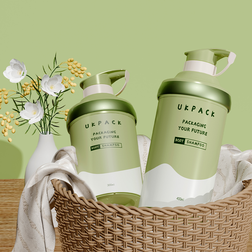 PP Airless Bottle 300ml 400ml 500ml Airless Pump Bottles Cosmetic High Viscosity Liquids UKA22