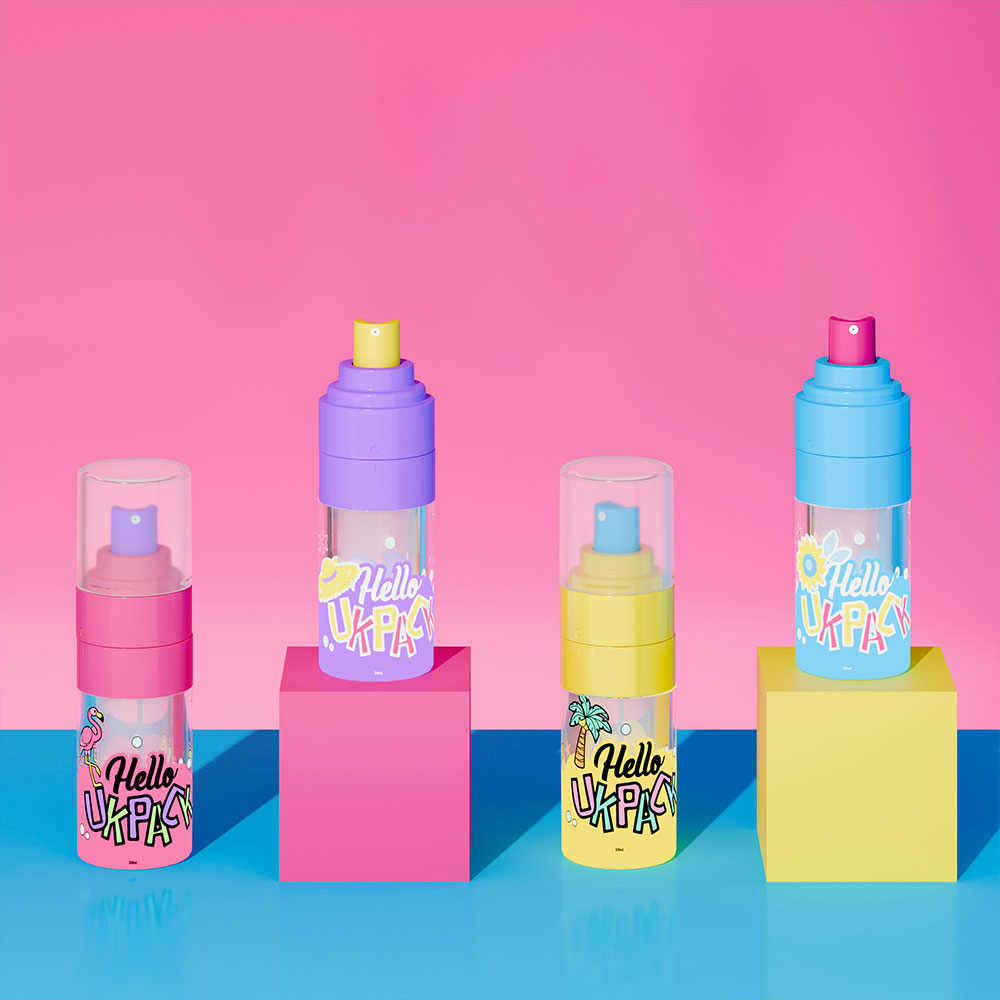 30ml/50m Airless Fine Mist Sprayer  DUO-Mixed PET Replaceable Airless Bottle  UKA84a
