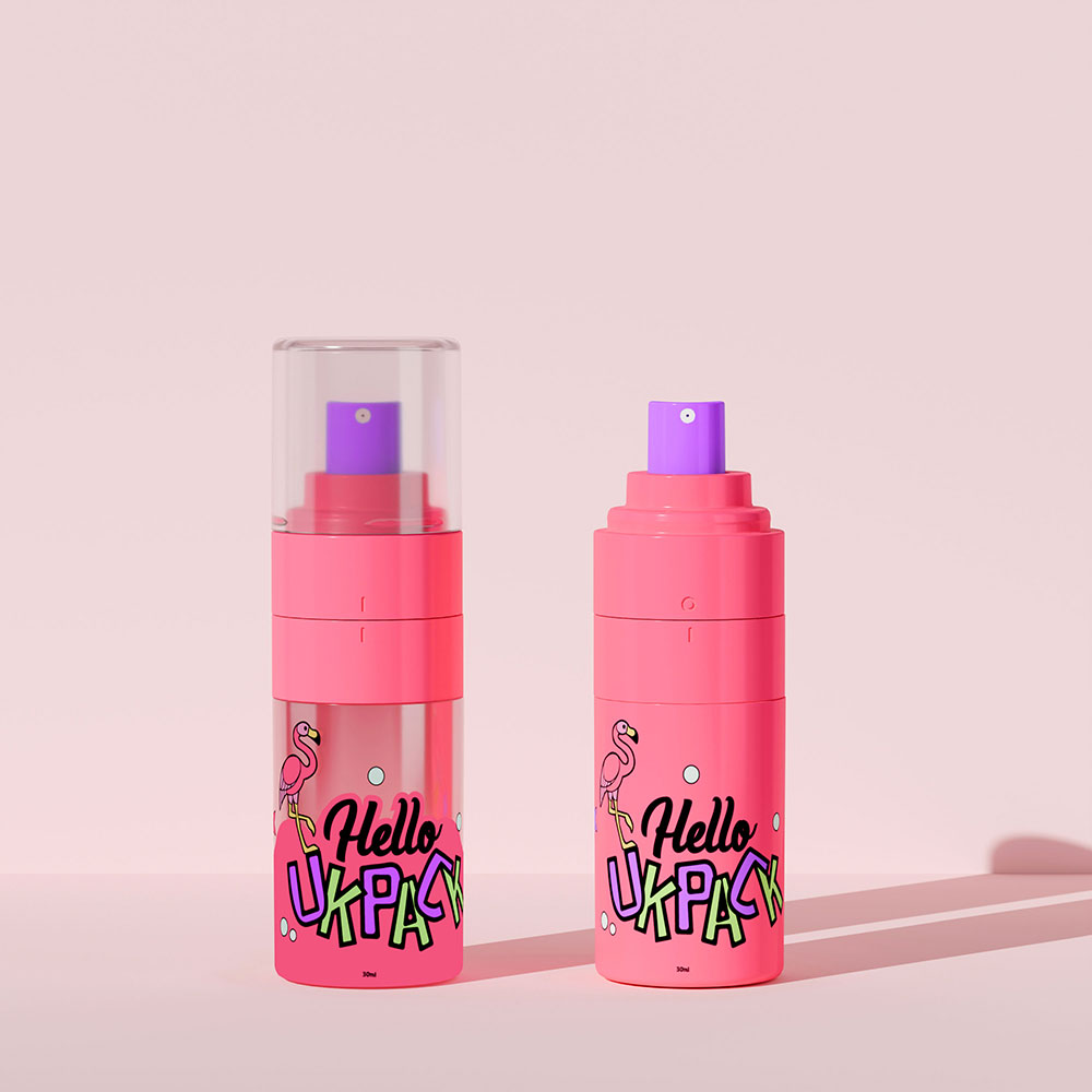 30ml/50m Airless Fine Mist Sprayer  DUO-Mixed PET Replaceable Airless Bottle  UKA84a