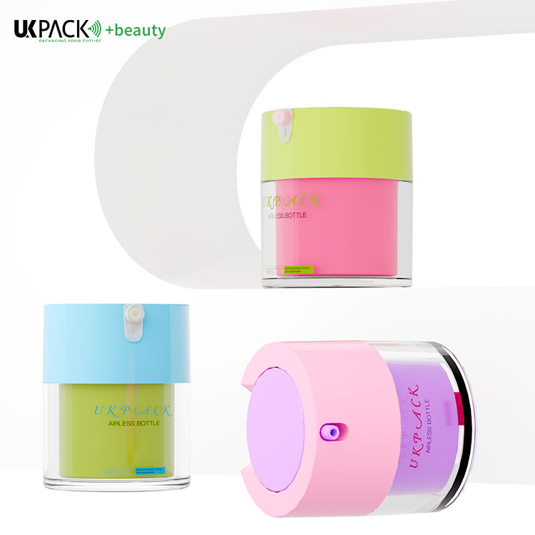 15g/30g/50g  MS/PMMA/AS/ABS Airless Jar Skincare Cosmetic Jar Cream packaging