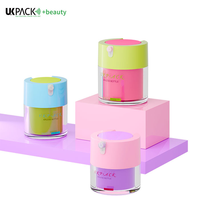 15g/30g/50g  MS/PMMA/AS/ABS Airless Jar Skincare Cosmetic Jar Cream packaging