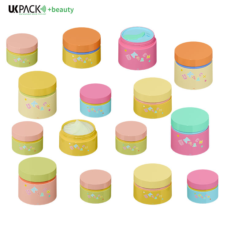 100g/200g Customized Color And Logo Jar Cream Face Cream Container Skin Care Packaging UKC71