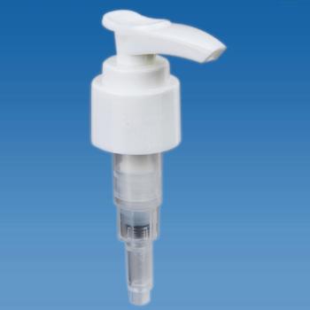 White Plastic Shampoo Bottle Lotion Pump Replacement With RIbbed Neck UKCM-02A-B1 2