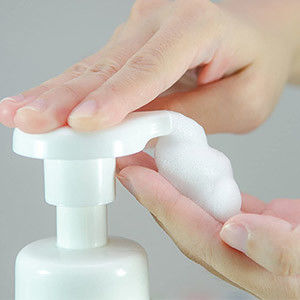 8oz Wavy Shape HDPE Mousse Foaming Bottle With 3cc Output 3