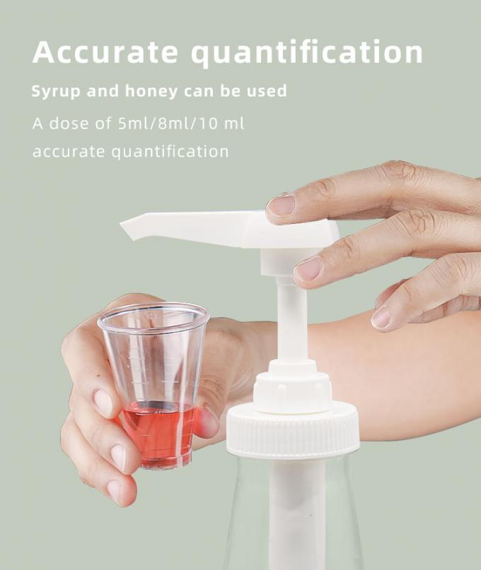 Plastic PP Syrup Dispenser Pump 5ml 8ml 10ml 38 - 400 0