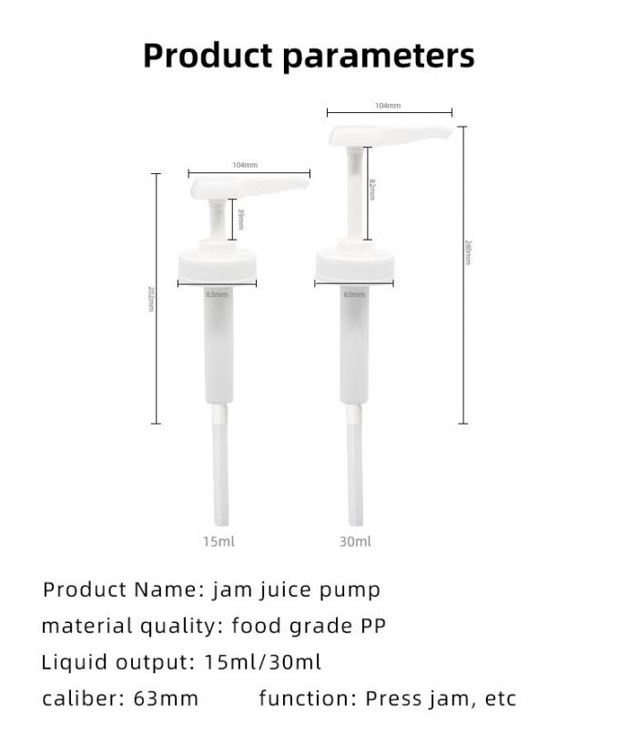 PP Sauce Dispenser Pump 15ml And 30ml 64-400 Closure Gallon 3